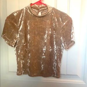 Velour crop top